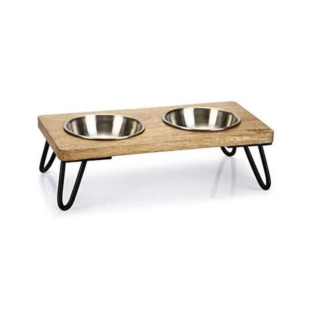 Comedero madera Elevado Linga para Perro y Gato (2x160ml) Comederos y Bebederos para perros Patitas&co Comedero madera Elevado Linga para Perro y Gato (2x160ml) Comederos y Bebederos para perros Patitas&co