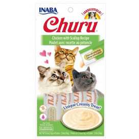 Churu Pollo con vieiras (4x14g) Snack Natural Gatos Snacks Patitas&co