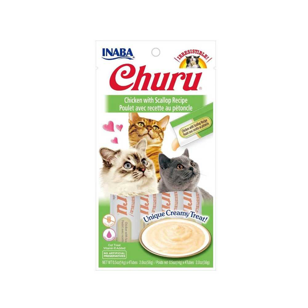 Churu Pollo con vieiras (4x14g) Snack Natural Gatos Snacks Patitas&co Churu Pollo con vieiras (4x14g) Snack Natural Gatos Snacks Patitas&co