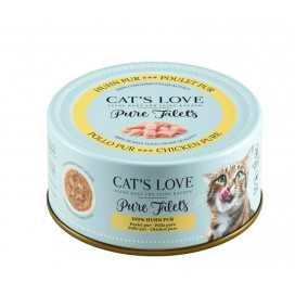 Cats Love Puro Filetes de Pollo (100g) Gatos Comida húmeda para gatos Patitas&co