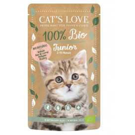 Cats Love Junior Bio Aves de Corral (100g) Gatos Comida húmeda para gatos Patitas&co