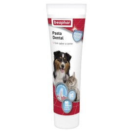 Beaphar Pasta Dentifrica Rico Sabor a Carne Higiene dental perro Patitas&co