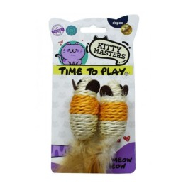 Kitty Masters Juguete dos Ratones Sisal Naranja Gatos Juguetes Patitas&co