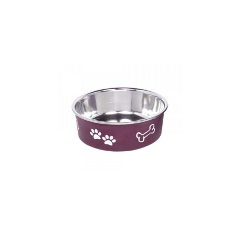 Comedero Acero Inoxidable Huellas Granate Comederos y Bebederos para perros Patitas&co Comedero Acero Inoxidable Huellas Granate Comederos y Bebederos para perros Patitas&co