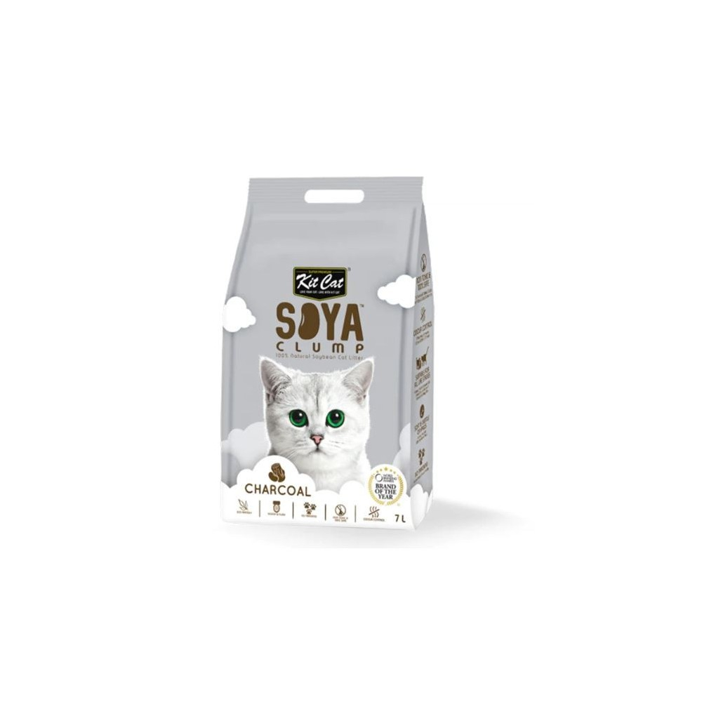 Kit Cat Arena BIO Soya Clump Charcoal Gatos Arena y arenero para gatos Patitas&co Kit Cat Arena BIO Soya Clump Charcoal Gatos Arena y arenero para gatos Patitas&co