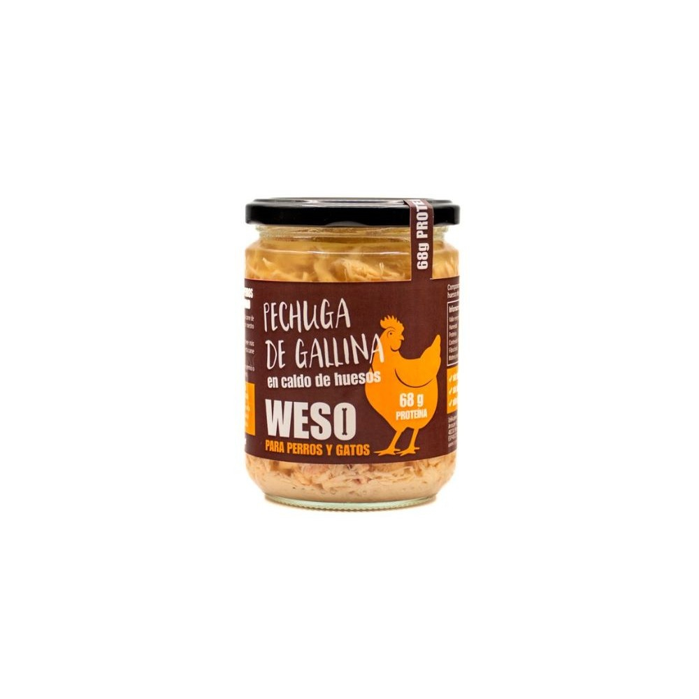Weso Pechuga de Gallina en Caldo 400g Caldo para Perros Patitas&co Weso Pechuga de Gallina en Caldo 400g Caldo para Perros Patitas&co