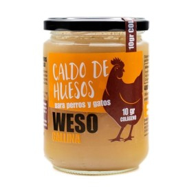 Weso Caldo de Huesos de Gallina 400g Caldo para Perros Patitas&co