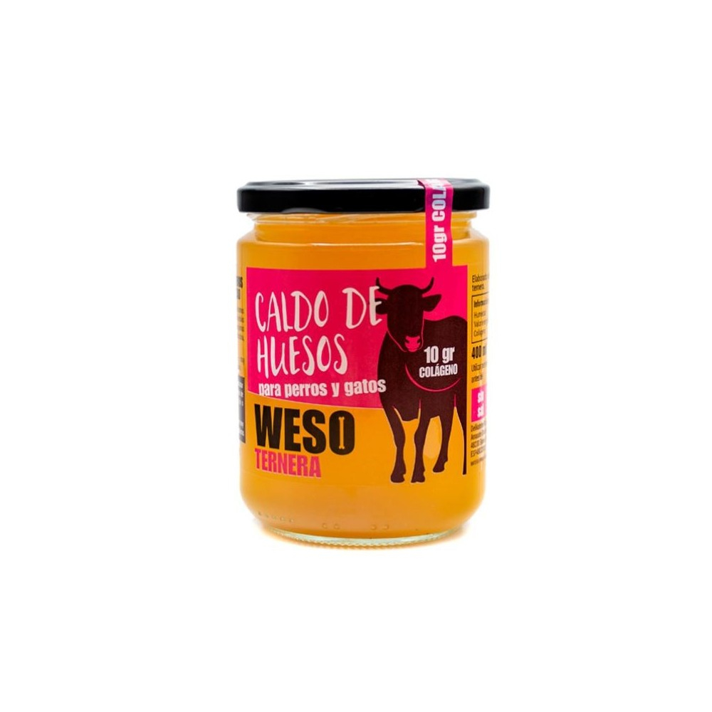 Weso Caldo de Huesos de Ternera 400g Caldo para Perros Patitas&co Weso Caldo de Huesos de Ternera 400g Caldo para Perros Patitas&co