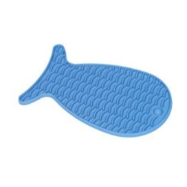 Comedero Antiansiedad Silicona Pez Azul Comederos y Bebederos Patitas&co