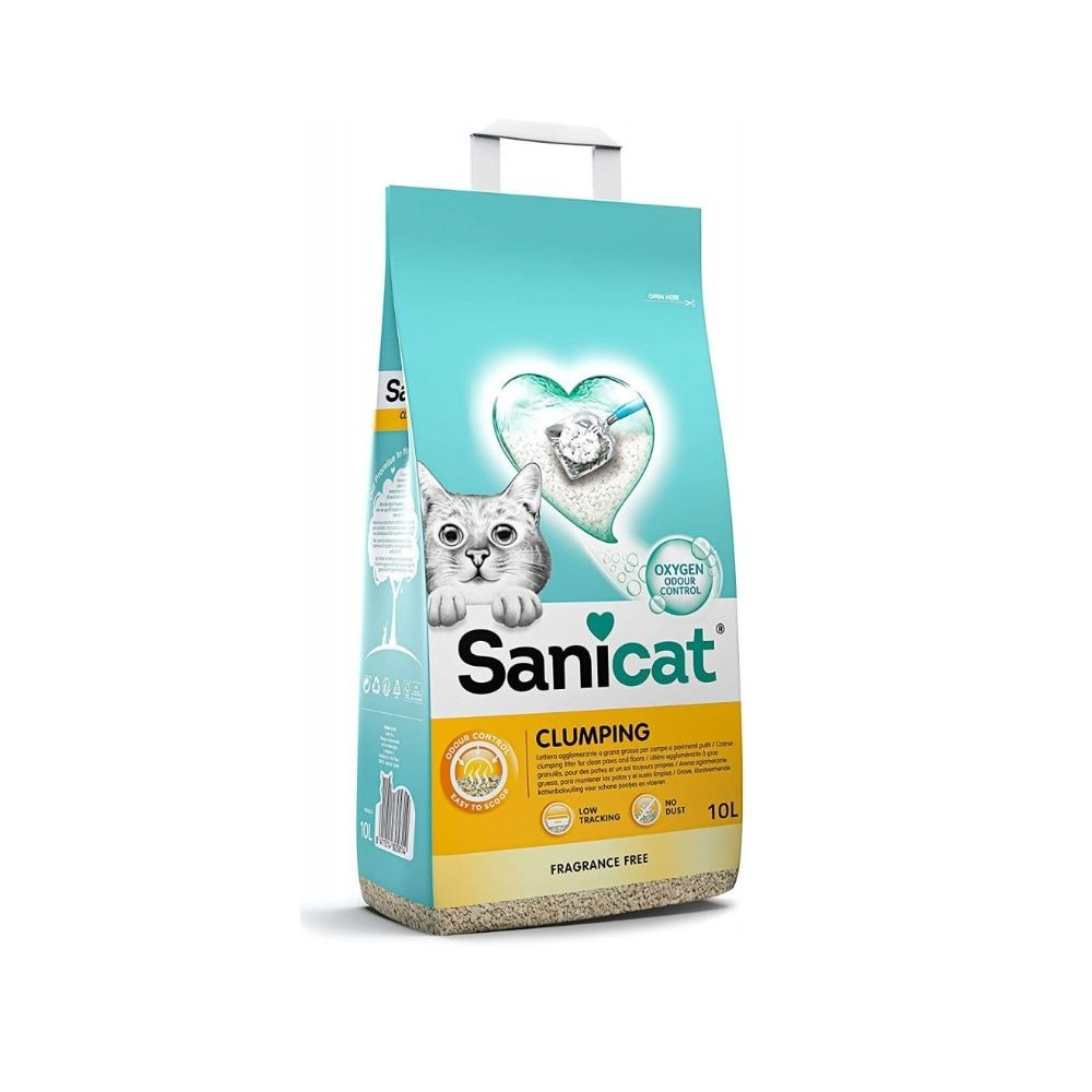 Sanicat Arena Clumping Sin Fragancia Gatos 10L Arena y arenero para gatos Patitas&co Sanicat Arena Clumping Sin Fragancia Gatos 10L Arena y arenero para gatos Patitas&co