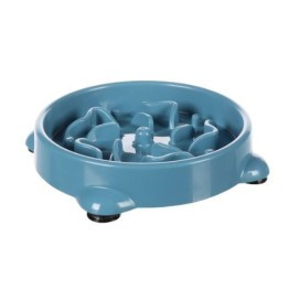 Flamingo Comedero Anti Estres Redondo Azul Perro Comederos y Bebederos para perros Patitas&co