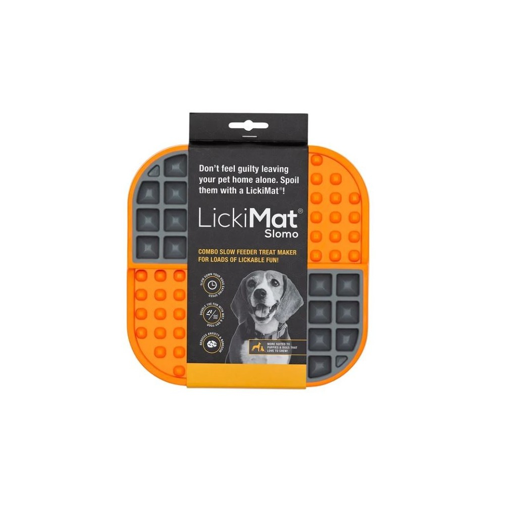 Alfombra de Lamido LickiMat Slomo Naranja Comederos y Bebederos para perros Patitas&co Alfombra de Lamido LickiMat Slomo Naranja Comederos y Bebederos para perros Patitas&co
