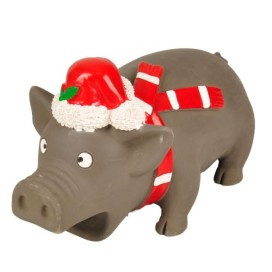 Flamingo Juguete Cerdo Navideño Latex Juguetes para perros Patitas&co
