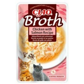 Churu Ciao Caldo con Pollo y Salmon para Gatos Comida húmeda para gatos Patitas&co