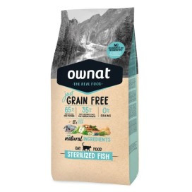 Ownat Pescado Pienso Natural para Gato Esterilizado Alimentación Natural Gato Patitas&co