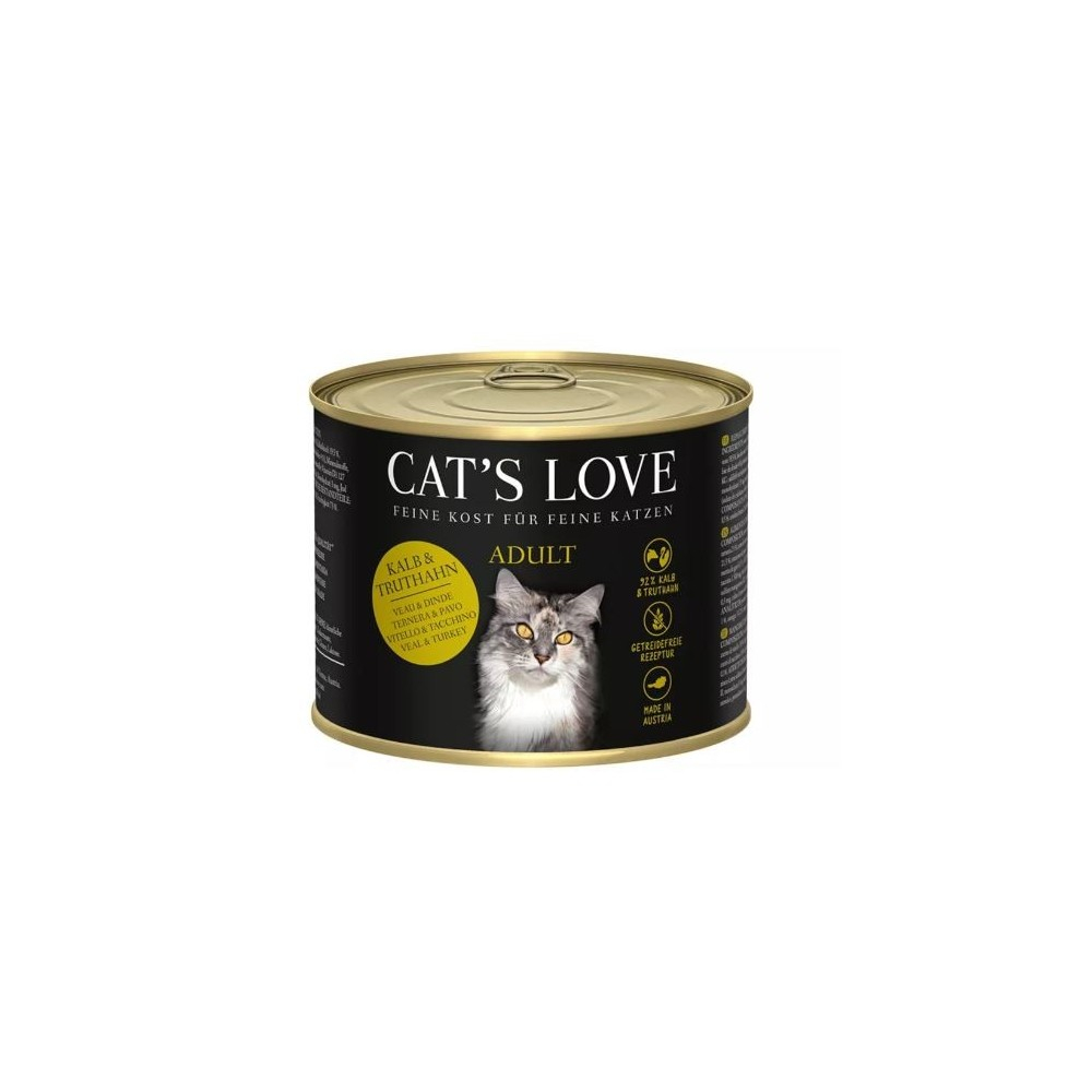 Cats Love Ternera y Pavo comida humeda lata 200g Comida húmeda Patitas&co Cats Love Ternera y Pavo comida humeda lata 200g Comida húmeda Patitas&co