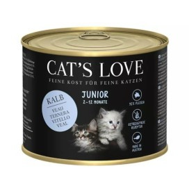 Cats Love Junior Ternera comida humeda natural lata (200g) Comida húmeda para gatos Patitas&co