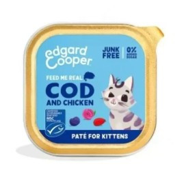 Edgard and Cooper Kitten COD Bacalao y Pollo de Corral 85g Gatos Comida húmeda Patitas&co