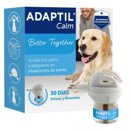 Adaptil Perros Calm Difusor + Recambio 48 ml Feromonas Tranquilizantes para Perros Patitas&co