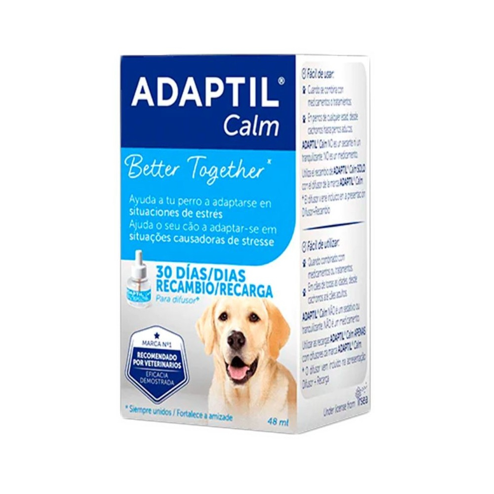 Adaptil Calm Antiestres Recambio 48 ml Perro Feromonas Tranquilizantes para Perros Patitas&co Adaptil Calm Antiestres Recambio 48 ml Perro Feromonas Tranquilizantes para Perros Patitas&co