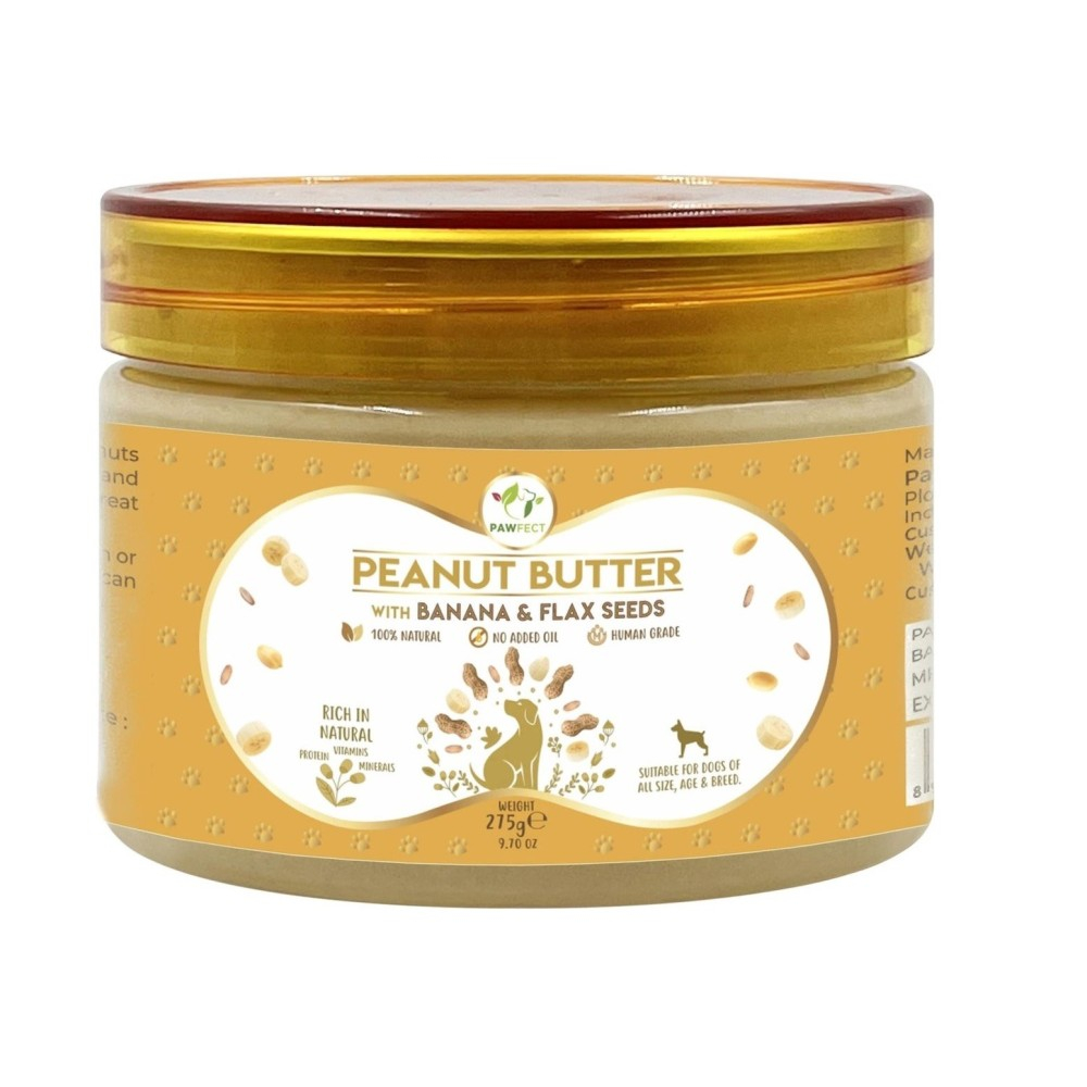 Pawfect Mantequilla de Cacahuete con Banana para Perro 275g Alimentación Natural Perro Patitas&co Pawfect Mantequilla de Cacahuete con Banana para Perro 275g Alimentación Natural Perro Patitas&co
