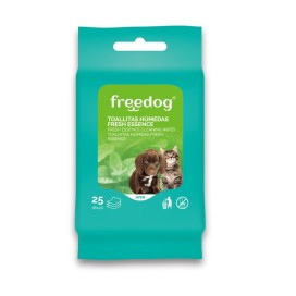 Toallitas Freedog Fresh Essence con Aloe Vera (25 uds) Perros y Gatos Limpiador Ojos y Oidos Perro Patitas&co