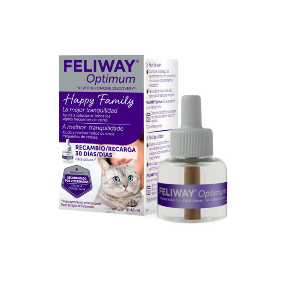Feliway Optimum Recambio 48ml 1 Mes Feromonas para Gatos Patitas&co Feliway Optimum Recambio 48ml 1 Mes Feromonas para Gatos Patitas&co