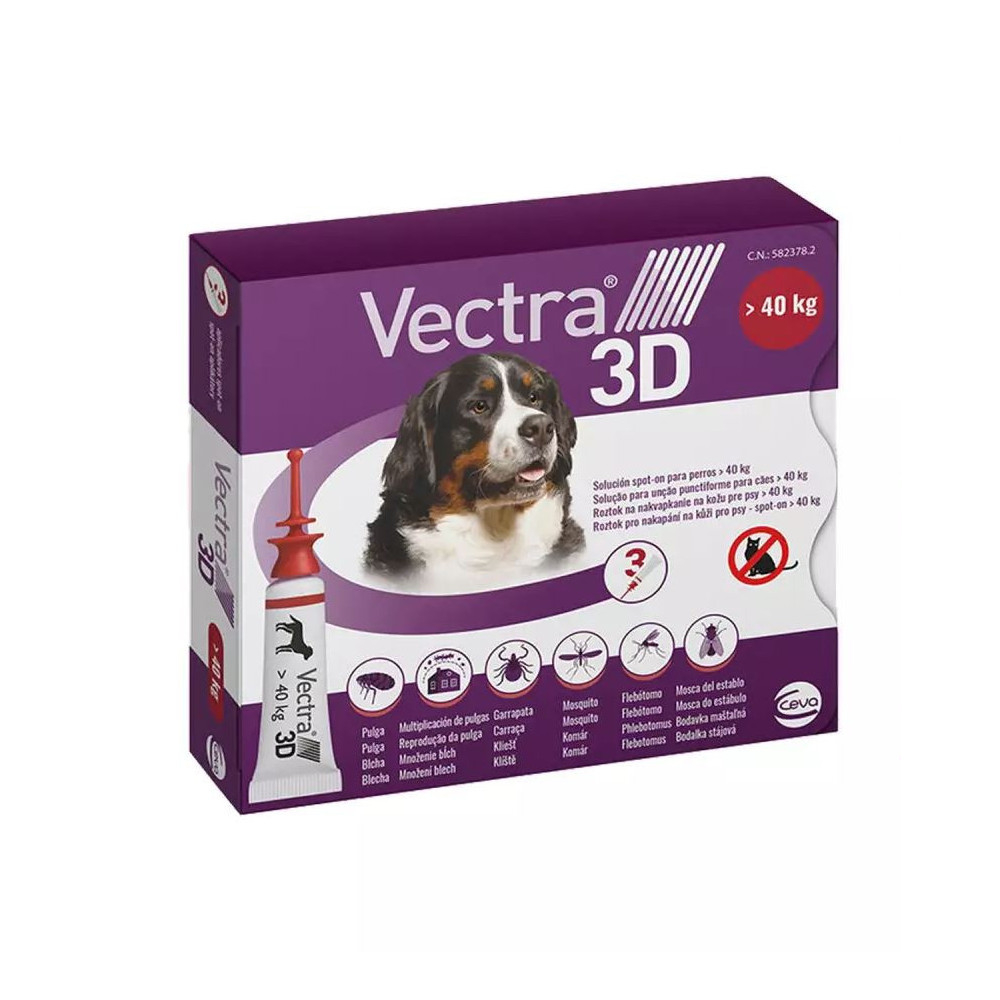 Pipeta Antiparasitaria Vectra 3D para Perro Antiparasitarios para perros Patitas&co Pipeta Antiparasitaria Vectra 3D para Perro Antiparasitarios para perros Patitas&co