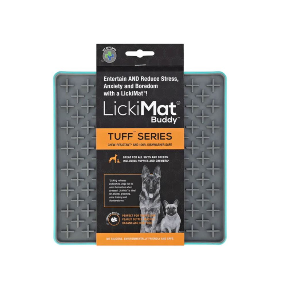 Alfombra de Lamido LickiMat Tuff Buddy Azul Comederos y Bebederos para perros Patitas&co Alfombra de Lamido LickiMat Tuff Buddy Azul Comederos y Bebederos para perros Patitas&co