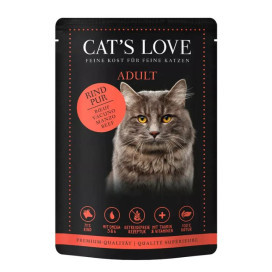 Cats Love Puro Vacuno Sobre 85g Comida húmeda Patitas&co