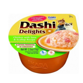 Inaba Dashi Pollo, Atun y Vieiras Gatos Comida húmeda Patitas&co