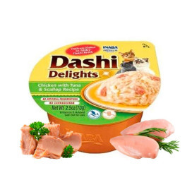 Inaba Dashi Pollo, Atun y Vieiras Gatos Comida húmeda Patitas&co Inaba Dashi Pollo, Atun y Vieiras Gatos Comida húmeda Patitas&co