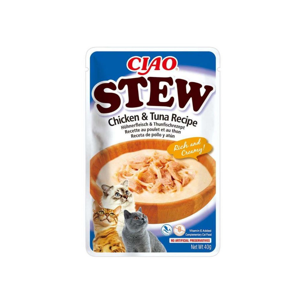 Ciao Stew Guiso de Pollo y Atun para Gatos Caldos Patitas&co Ciao Stew Guiso de Pollo y Atun para Gatos Caldos Patitas&co