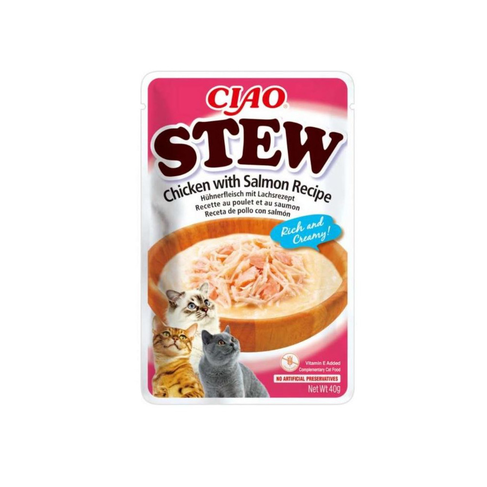 Ciao Stew Guiso de Pollo con Salmon para Gatos Caldo para gatos Patitas&co Ciao Stew Guiso de Pollo con Salmon para Gatos Caldo para gatos Patitas&co