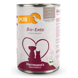 Herrmann´s Lata Puro Pato para Perros y Gatos Comida húmeda para Perros Patitas&co