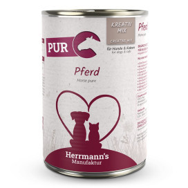 Herrmann´s Lata Puro Caballo para Perros y Gatos Comida húmeda Patitas&co