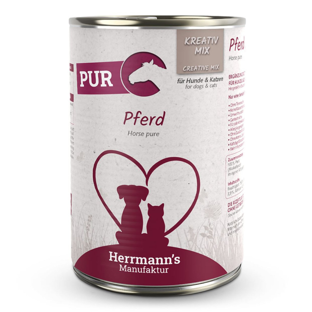 Herrmann´s Lata Puro Caballo para Perros y Gatos Comida húmeda Patitas&co Herrmann´s Lata Puro Caballo para Perros y Gatos Comida húmeda Patitas&co