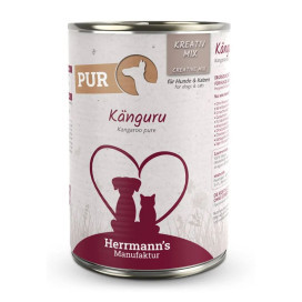 Herrmann´s Lata Puro Canguro para Perros y Gatos Comida húmeda para Perros Patitas&co
