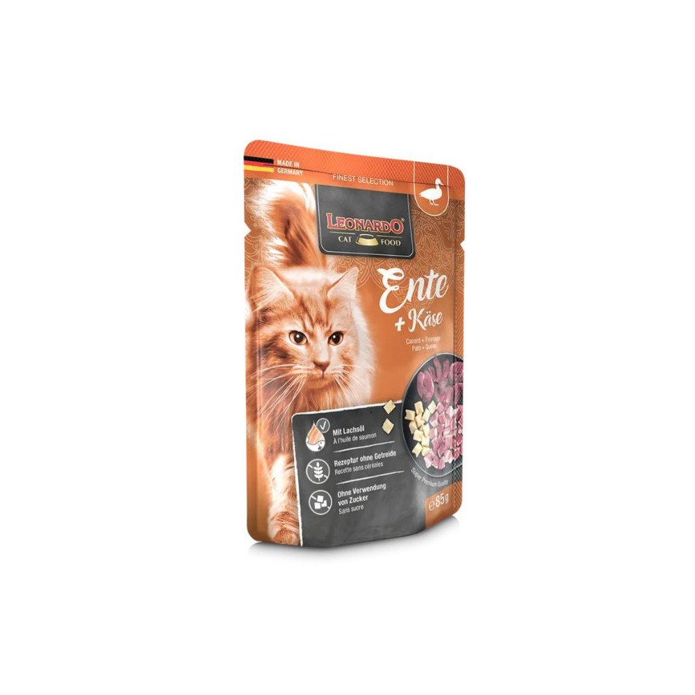 Leonardo Comida Humeda Pato con Queso Gato Comida húmeda para gatos Patitas&co Leonardo Comida Humeda Pato con Queso Gato Comida húmeda para gatos Patitas&co