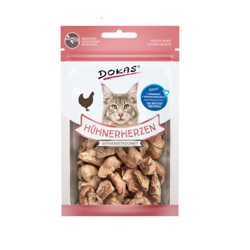 Dokas Snack Corazones de Pollo Liofilizados Gatos Snacks Patitas&co Dokas Snack Corazones de Pollo Liofilizados Gatos Snacks Patitas&co