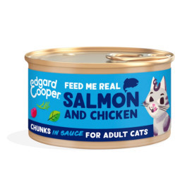 Edgard and Cooper Adult Salmon y Pollo Lata (85g) Comida húmeda para gatos Patitas&co