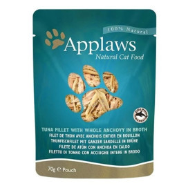 Applaws Filete Atun con Anchoa en Caldo Sobre 70 g Comida húmeda Patitas&co