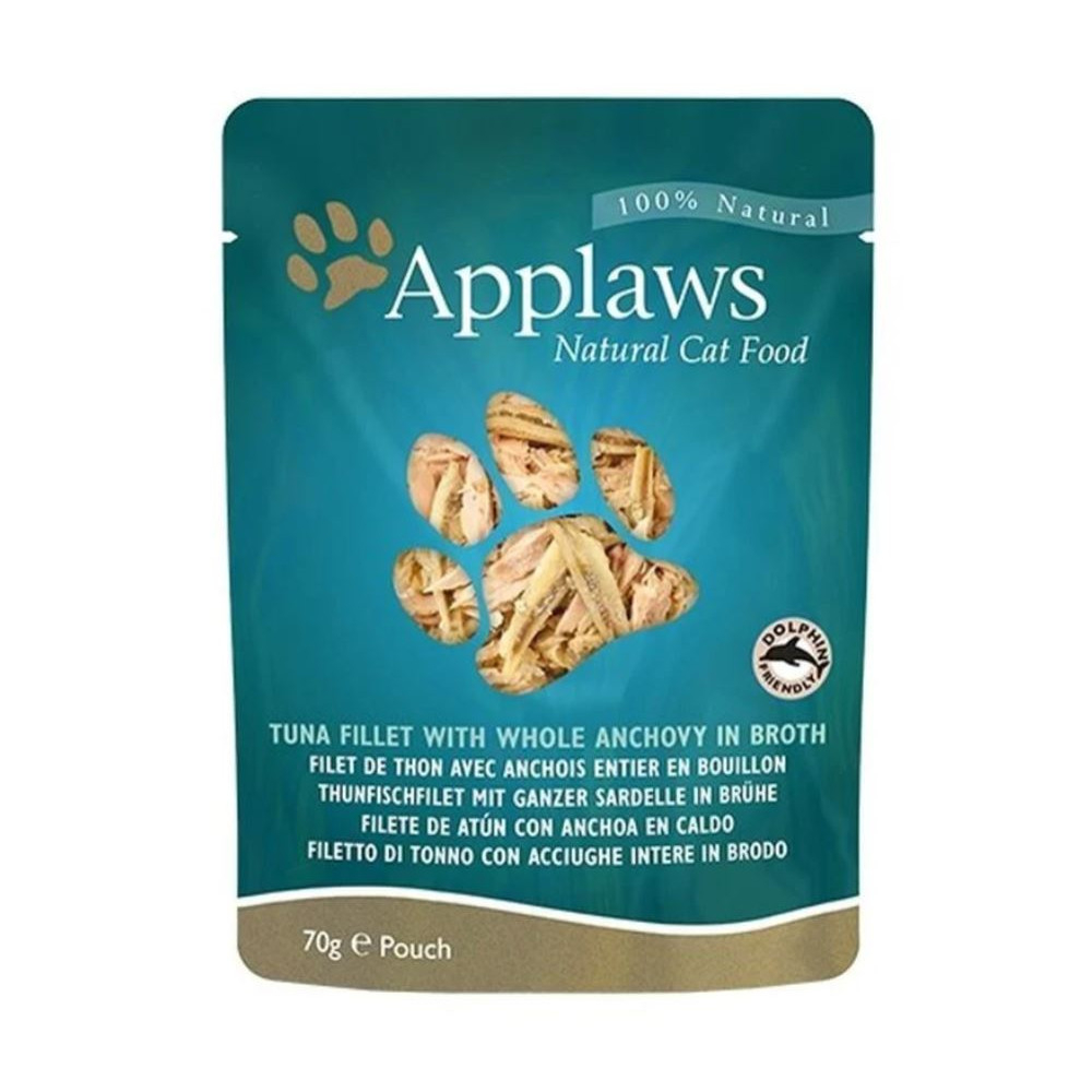 Applaws Filete Atun con Anchoa en Caldo Sobre 70 g Comida húmeda Patitas&co