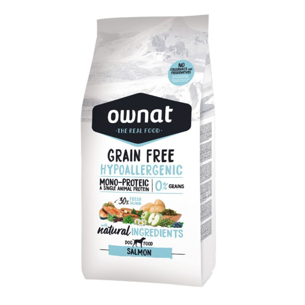 Ownat Grain Free Hypoallergenic Salmon para Perro Pienso Natural para Perros Patitas&co Ownat Grain Free Hypoallergenic Salmon para Perro Pienso Natural para Perros Patitas&co