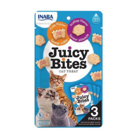 Inaba Juicy Bites Snacks Húmedos Cangrejo y Vieiras Snacks Patitas&co