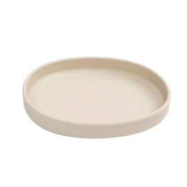 FuzzYard Life Plato Silicona para Gatos (Blanco Arena) Comederos y Bebederos Patitas&co