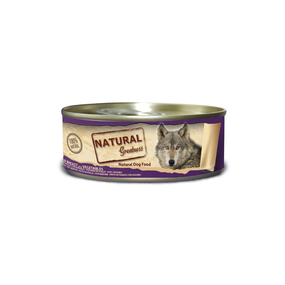 Natural Greatness Lata Pechuga de Pollo con Verduras (156g) Comida húmeda para Perros Patitas&co Natural Greatness Lata Pechuga de Pollo con Verduras (156g) Comida húmeda para Perros Patitas&co