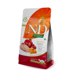 Farmina ND Pumpkin Pienso Natural Codorniz Gatos Esterilizados Pienso para gatos Patitas&co