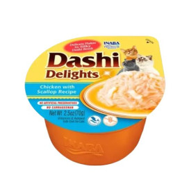 Inaba Dashi Pollo con Vieira Gatos Comida húmeda para gatos Patitas&co