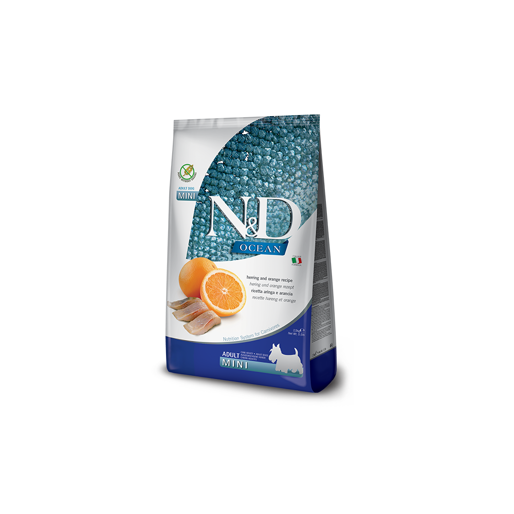 Farmina ND Ocean Adult Mini Arenque y Naranja Perro Pienso Natural para Perros Patitas&co Farmina ND Ocean Adult Mini Arenque y Naranja Perro Pienso Natural para Perros Patitas&co